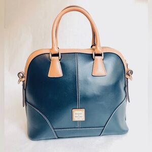 Dooley & Bourke Leather Satchel in Midnight Blue